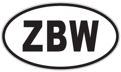ZBW - 3 Letter Initials Oval Magnet