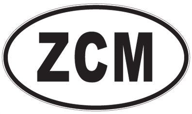 ZCM - 3 Letter Initials Oval Magnet
