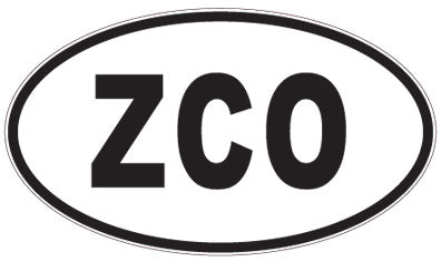 ZCO - 3 Letter Initials Oval Magnet
