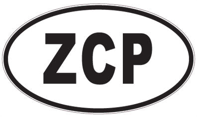 ZCP - 3 Letter Initials Oval Magnet