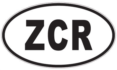 ZCR - 3 Letter Initials Oval Magnet
