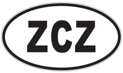 ZCZ - 3 Letter Initials Oval Magnet