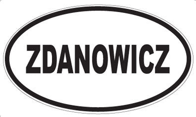 ZDANOWICZ - Oval Magnet
