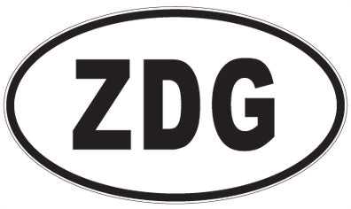 ZDG - 3 Letter Initials Oval Magnet
