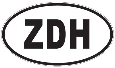 ZDH - 3 Letter Initials Oval Magnet