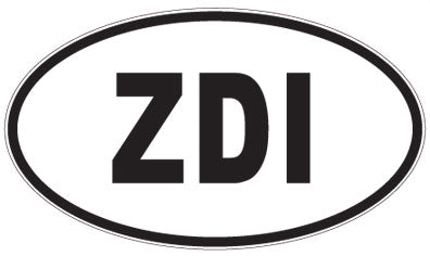 ZDI - 3 Letter Initials Oval Magnet