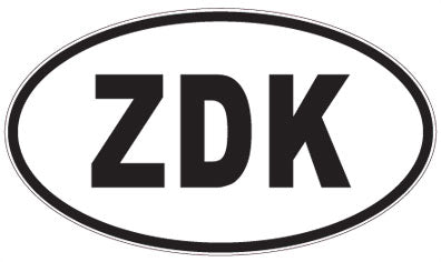 ZDK - 3 Letter Initials Oval Magnet