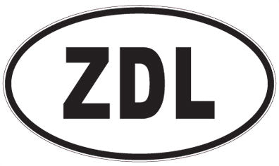 ZDL - 3 Letter Initials Oval Magnet