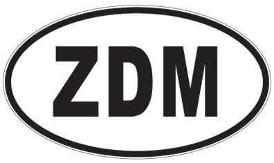 ZDM - 3 Letter Initials Oval Magnet