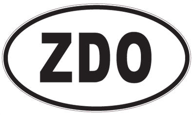 ZDO - 3 Letter Initials Oval Magnet