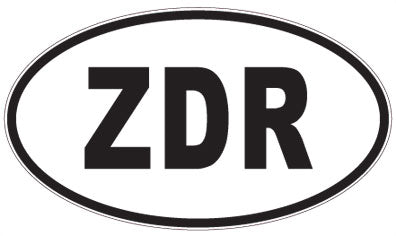 ZDR - 3 Letter Initials Oval Magnet