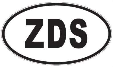 ZDS - 3 Letter Initials Oval Magnet