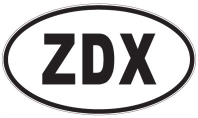 ZDX - 3 Letter Initials Oval Magnet