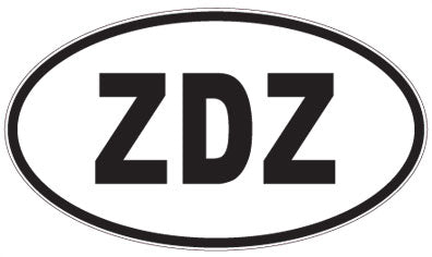 ZDZ - 3 Letter Initials Oval Magnet