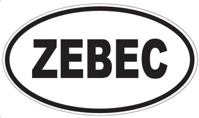 ZEBEC - Oval Sticker