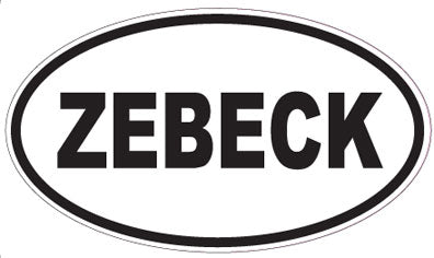 ZEBECK - Oval Sticker