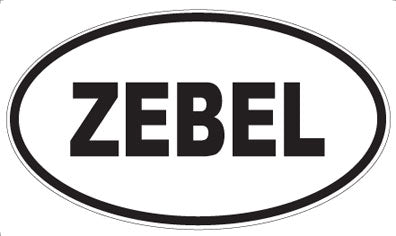 ZEBEL - Oval Sticker