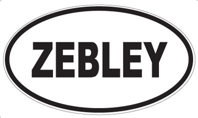 ZEBLEY - Oval Sticker