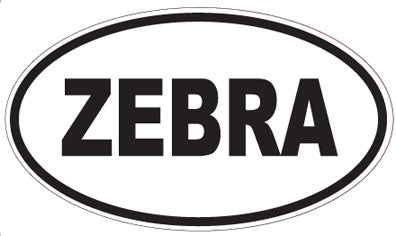 ZEBRA - Oval Sticker