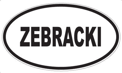 ZEBRACKI - Oval Sticker