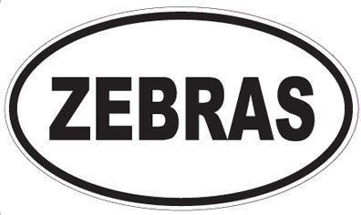 ZEBRAS - Oval Sticker