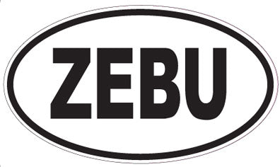 ZEBU - Oval Sticker