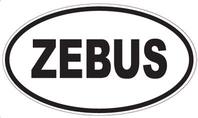 ZEBUS - Oval Sticker