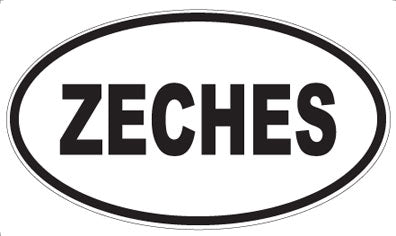 ZECHES - Oval Sticker