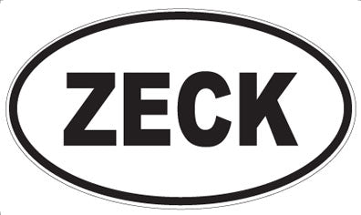 ZECK - Oval Sticker