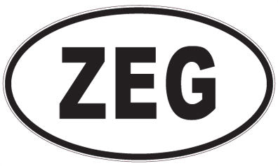 ZEG - 3 Letter Initials Oval Sticker
