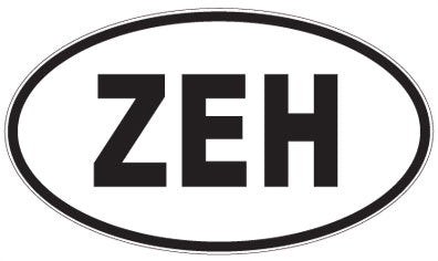 ZEH - 3 Letter Initials Oval Sticker