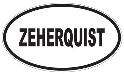 ZEHERQUIST - Oval Sticker