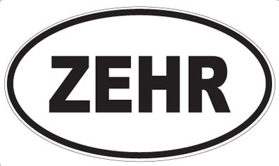 ZEHR - Oval Sticker