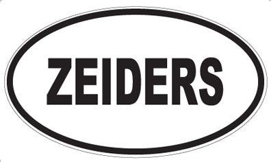 ZEIDERS - Oval Sticker