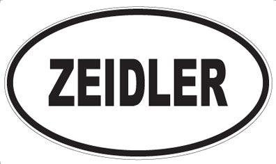 ZEIDLER - Oval Sticker