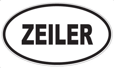 ZEILER - Oval Sticker