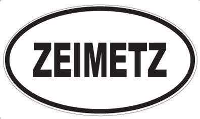 ZEIMETZ - Oval Sticker