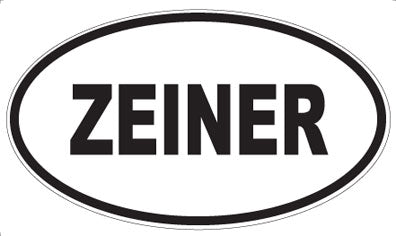 ZEINER - Oval Sticker