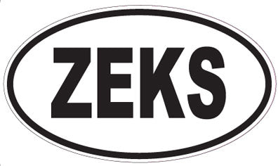 ZEKS - Oval Sticker