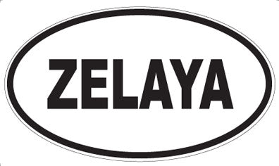 ZELAYA - Oval Sticker