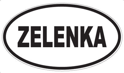 ZELENKA - Oval Sticker