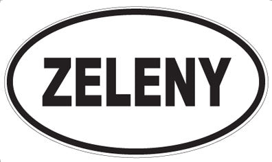ZELENY - Oval Sticker
