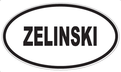 ZELINSKI - Oval Sticker
