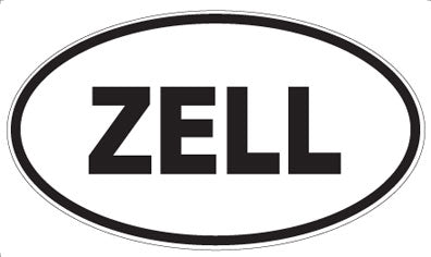 ZELL - Oval Sticker