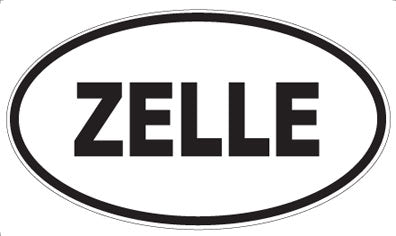 ZELLE - Oval Sticker