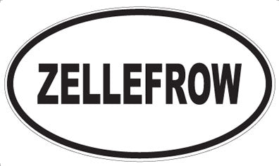 ZELLEFROW - Oval Sticker