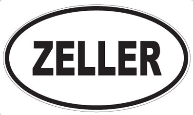ZELLER - Oval Sticker