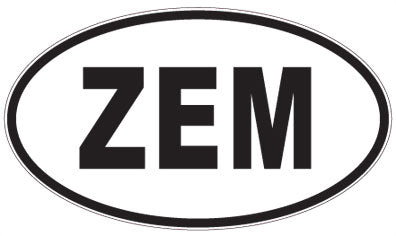 ZEM - 3 Letter Initials Oval Sticker