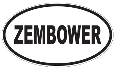 ZEMBOWER - Oval Magnet