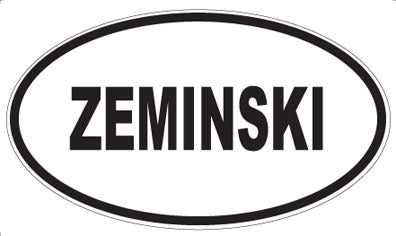 ZEMINSKI - Oval Magnet